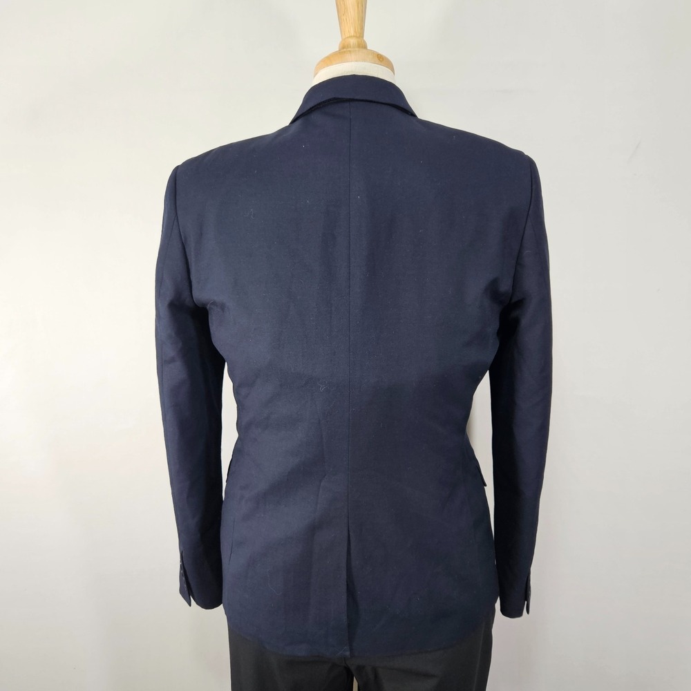 H&M Men's Sport Coat Blazer Two Button Deep‎ Navy Polyester Blend Size 40R SLIM - Picture 9 of 14